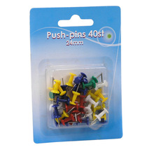 Kartnål Push Pins 24 mm 40-pack